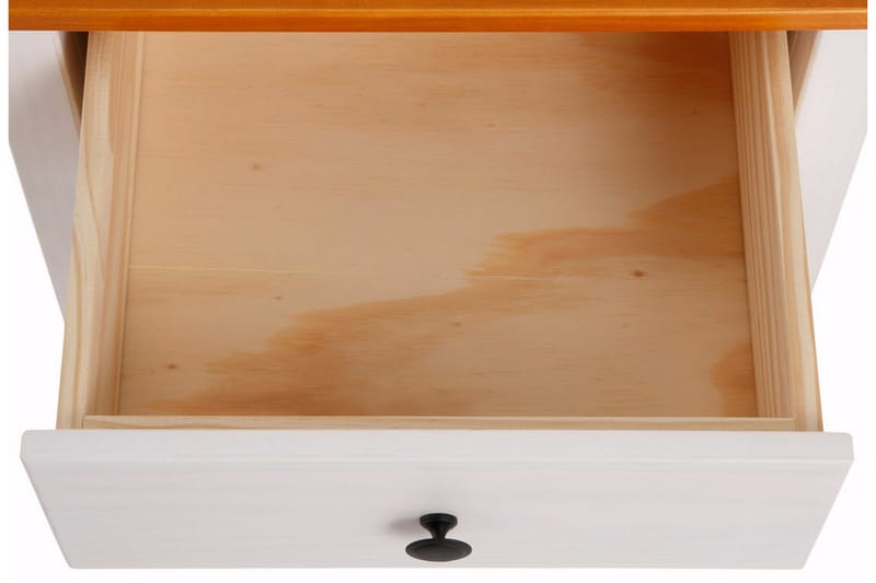 Barleduc Sengebord 43 cm - Hvid/Gul - Møbler - Borde - Aflastningsbord - Sengebord