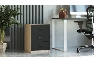 Barrock Sengebord 45 cm - Natur/Sort - Møbler - Borde - Aflastningsbord - Sengebord