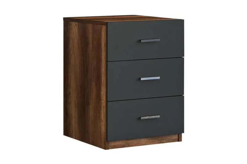 Barrock Sengebord 45 cm, Teak/Antracit