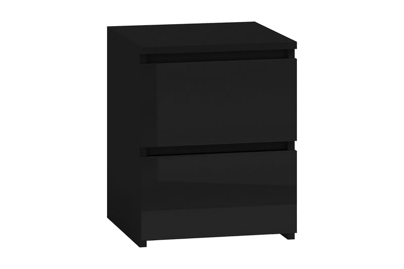 Basildon Sengebord 30 cm med Opbevaring 2 Skuffer, Sort