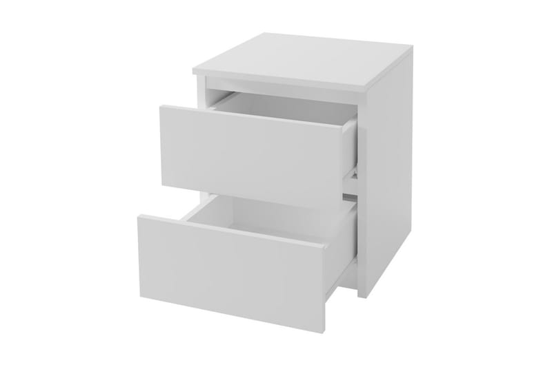 Basildon Sengebord 40 cm med Opbevaring 2 Skuffer - Hvid - Møbler - Borde - Aflastningsbord - Sengebord