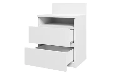 Basildon Sengebord 40 cm med Opbevaring 2 Skuffer + Hylde - Sort - Møbler - Borde - Aflastningsbord - Sengebord