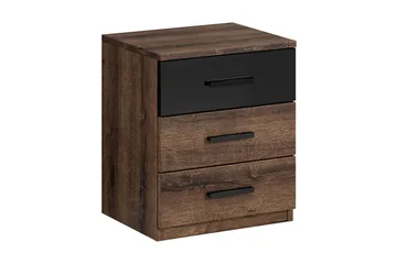 Bovera Sengebord 41x46 cm - Teak / sort - Møbler - Borde - Aflastningsbord - Sengebord