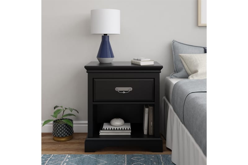 Bristol Sengebord 60x42 cm Sort - Dorel Home - Møbler - Borde - Aflastningsbord - Sengebord