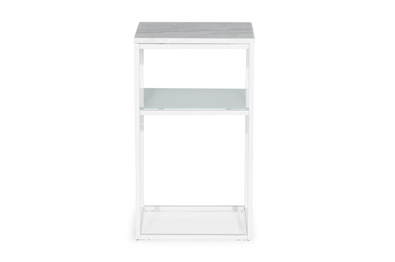 Carrie Sengebord 40 cm Marmor - Hvid - Møbler - Borde - Aflastningsbord - Sengebord