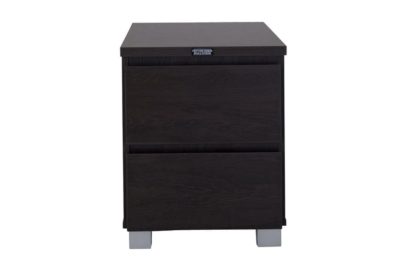 Celine Sengebord 40 cm med Opbevaring 2 Skuffer - Sort - Møbler - Borde - Aflastningsbord - Sengebord
