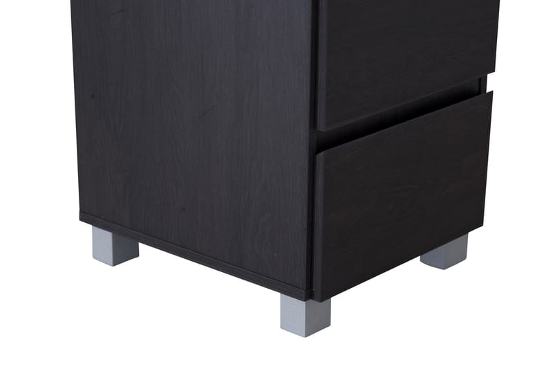 Celine Sengebord 40 cm med Opbevaring 2 Skuffer - Sort - Møbler - Borde - Aflastningsbord - Sengebord