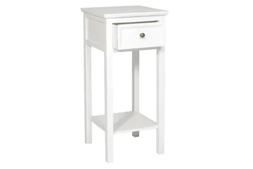 Cleana Sengebord 75 cm med Opbevaring Skuffe - Hvid - Møbler - Borde - Aflastningsbord - Sengebord