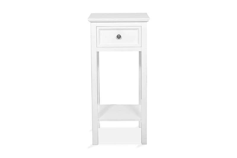 Cleana Sengebord 75 cm med Opbevaring Skuffe, Hvid