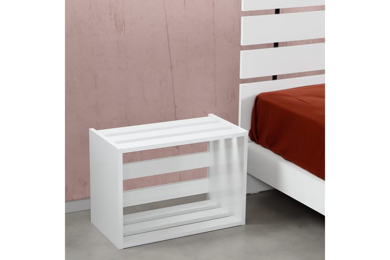 Comfortale Sengebord 60 cm - Hvid - Møbler - Borde - Aflastningsbord - Sengebord
