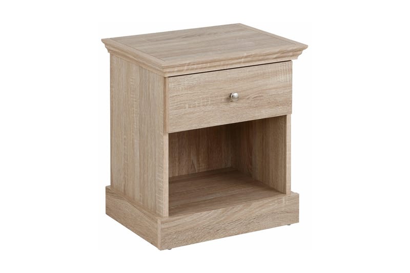 Dareia Sengebord 45 cm med Opbevaring Skuffe + Hylde - Brun - Møbler - Borde - Aflastningsbord - Sengebord