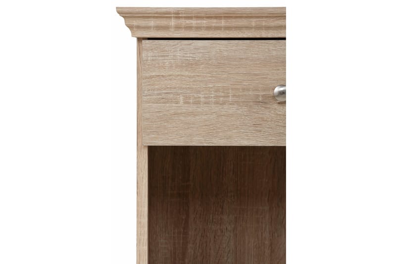 Dareia Sengebord 45 cm med Opbevaring Skuffe + Hylde - Brun - Møbler - Borde - Aflastningsbord - Sengebord