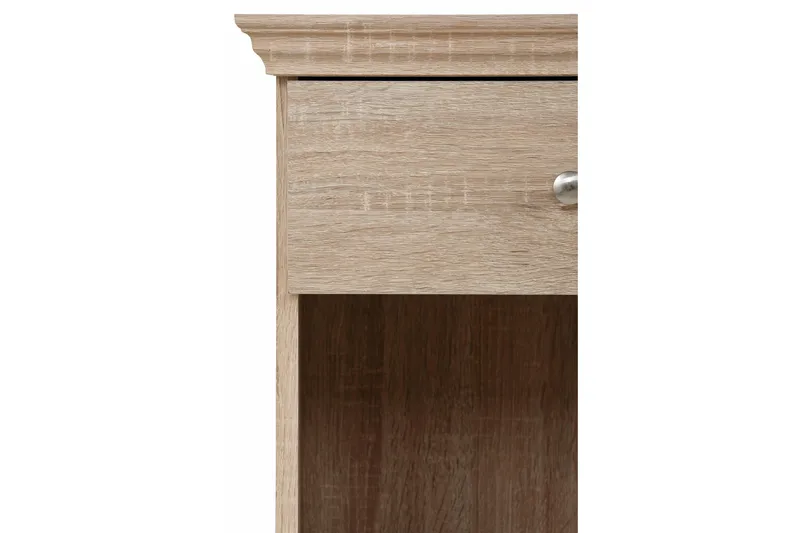 Dareia Sengebord 45 cm med Opbevaring Skuffe + Hylde - Brun - Møbler - Borde - Aflastningsbord - Sengebord