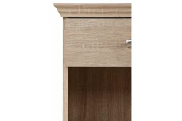Dareia Sengebord 45 cm med Opbevaring Skuffe + Hylde - Brun - Møbler - Borde - Aflastningsbord - Sengebord