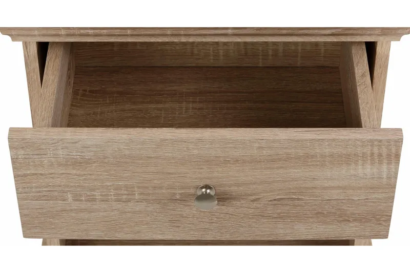Dareia Sengebord 45 cm med Opbevaring Skuffe + Hylde - Brun - Møbler - Borde - Aflastningsbord - Sengebord
