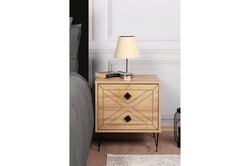 Dasina Sengebord 50 cm - Natur - Møbler - Borde - Aflastningsbord - Sengebord