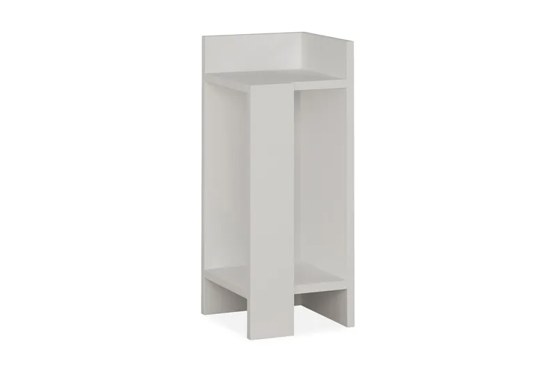 Decorta Sengebord 27 cm med Opbevaring Hylder + Låger Højre, Hvid