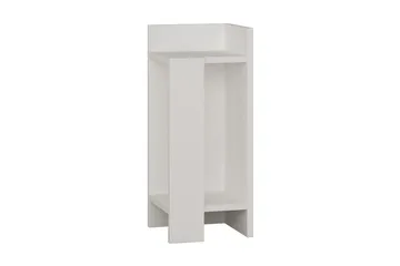 Decorta Sengebord 27 cm med Opbevaring Hylder + Låger - Hvid - Møbler - Borde - Aflastningsbord - Sengebord