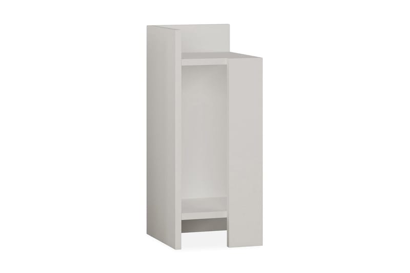 Decorta Sengebord 27 cm med Opbevaring Hylder + Låger, Hvid