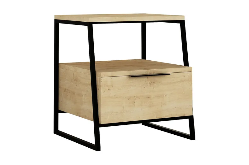 Desgrar Natbord 45x50 cm i Eg med Skuffer og Opbevaring, Beige