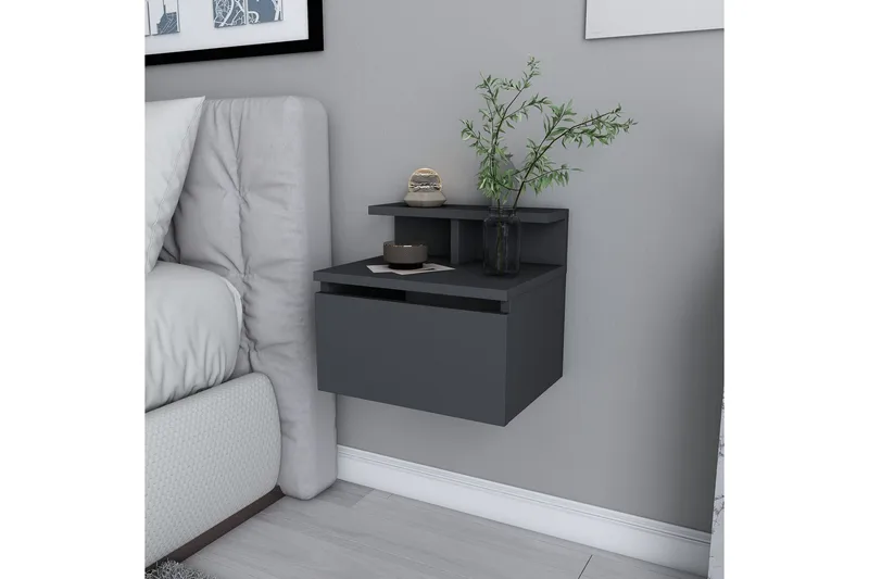 Desgrar Sengebord 39,8x35 cm - Antracit - Møbler - Borde - Aflastningsbord - Sengebord