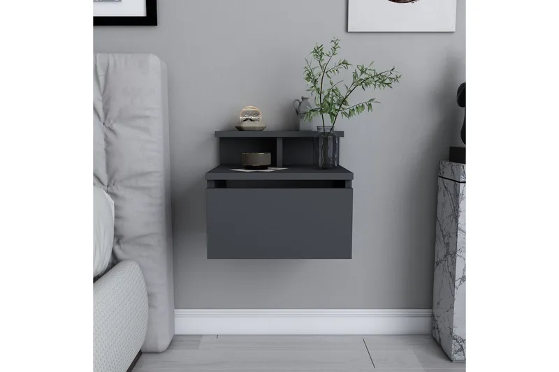 Desgrar Sengebord 39,8x35 cm - Antracit - Møbler - Borde - Aflastningsbord - Sengebord