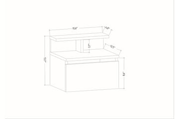 Desgrar Sengebord 39,8x35 cm - Brun - Møbler - Borde - Aflastningsbord - Sengebord