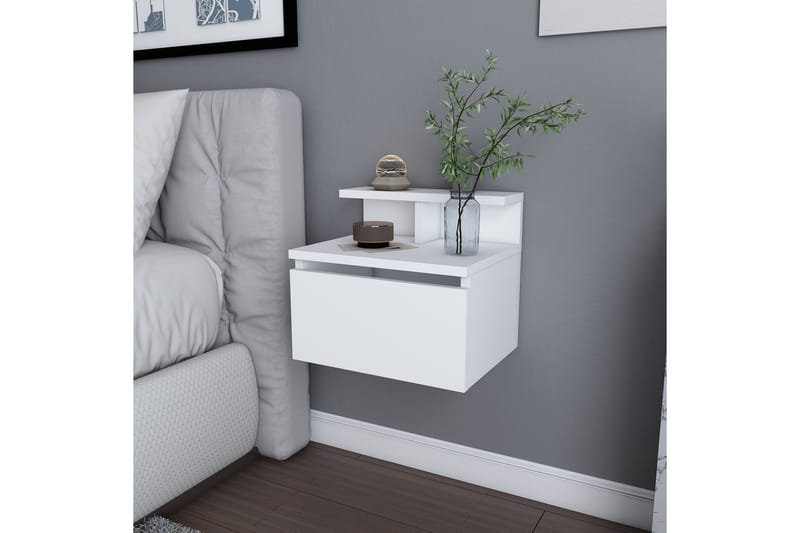 Desgrar Sengebord 39,8x35 cm - Hvid - Møbler - Borde - Aflastningsbord - Sengebord