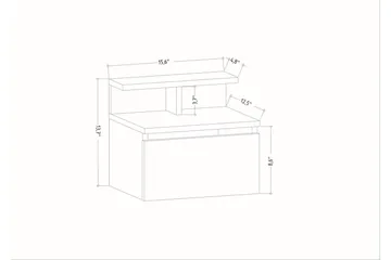 Desgrar Sengebord 39,8x35 cm - Møbler - Borde - Aflastningsbord - Sengebord