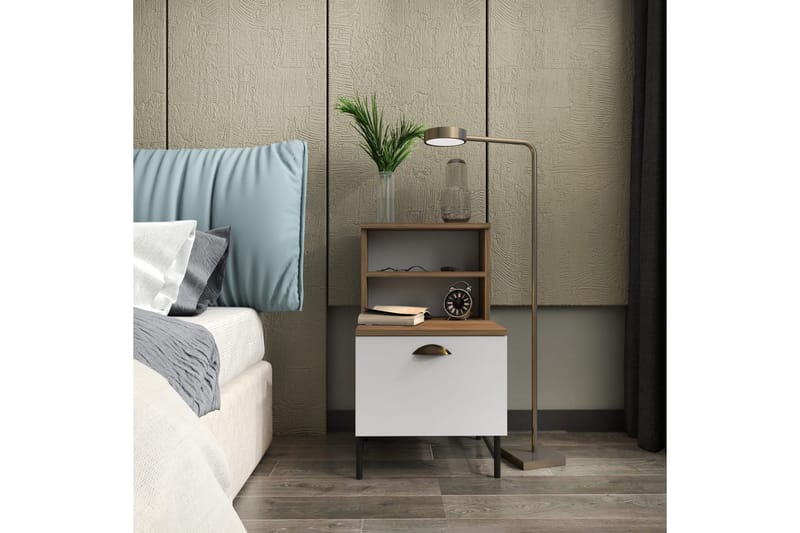 Desgrar Sengebord 45x22,5 cm - Brun - Møbler - Borde - Aflastningsbord - Sengebord