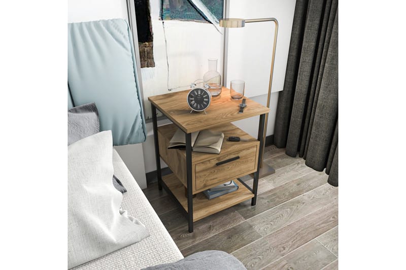 Desgrar Sengebord 45x61,8 cm - Sort - Møbler - Borde - Aflastningsbord - Sengebord