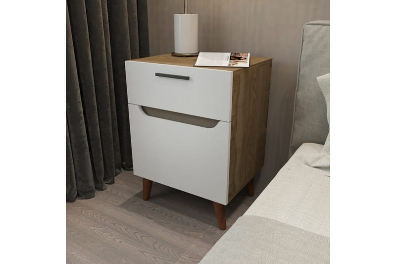 Desgrar Sengebord 45x63 cm - Hvid - Møbler - Borde - Aflastningsbord - Sengebord