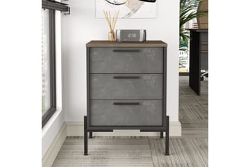 Desgrar Sengebord 54 cm - Brun/Betongrå/Antracit - Møbler - Borde - Aflastningsbord - Sengebord