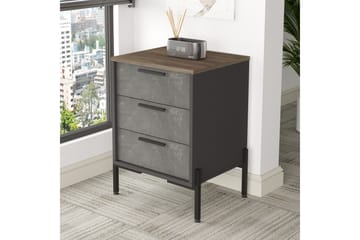 Desgrar Sengebord 54 cm - Brun/Betongrå/Antracit - Møbler - Borde - Aflastningsbord - Sengebord