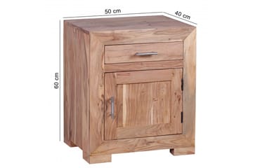 Dornell Sengebord med Skuffer 50 cm i Træ - Brun - Møbler - Borde - Aflastningsbord - Sengebord