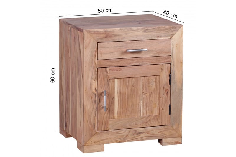 Dornell Sengebord med Skuffer 50 cm i Træ - Brun - Møbler - Borde - Aflastningsbord - Sengebord