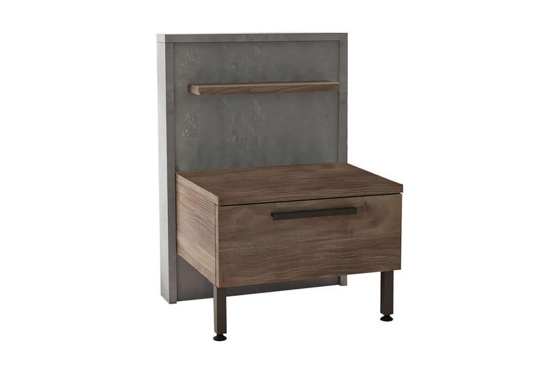 Drimmelen Sengebord 44 cm, Brun / grå