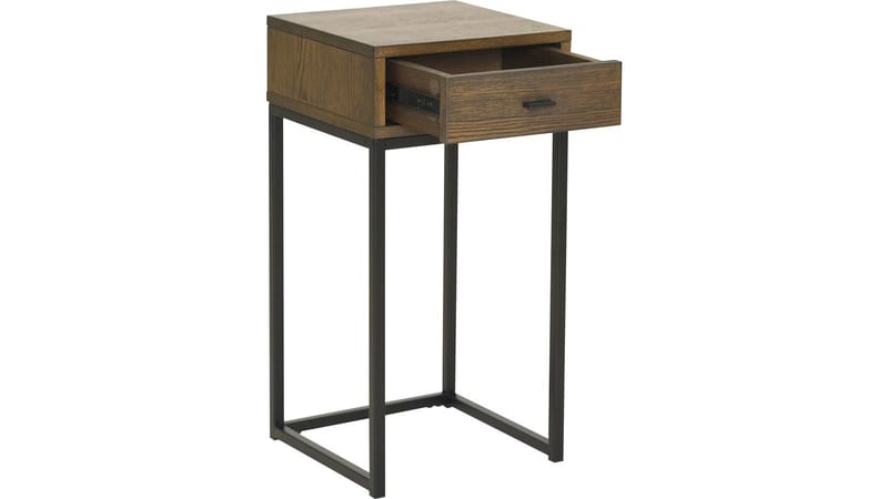 Sengebord Eiknor 60 cm - Brunlakeret eg - Møbler - Borde - Aflastningsbord - Sengebord