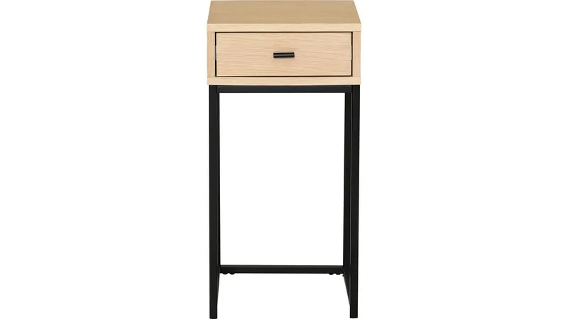 Sengebord Eiknor 60 cm - Hvidpigmenteret eg - Møbler - Borde - Aflastningsbord - Sengebord