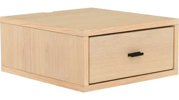 Sengebord Eiknor til Væg - Hvidpigmenteret - Møbler - Borde - Aflastningsbord - Sengebord
