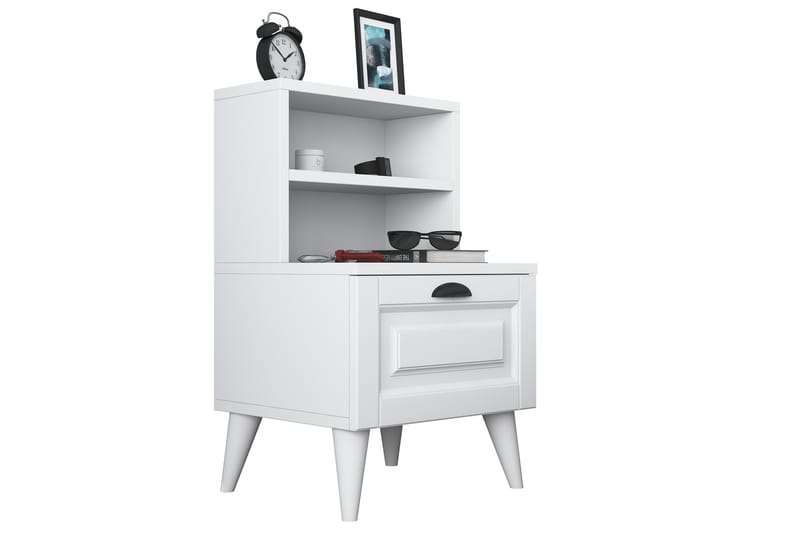 Eladia Sengebord 45 cm - Hvid - Møbler - Borde - Aflastningsbord - Sengebord