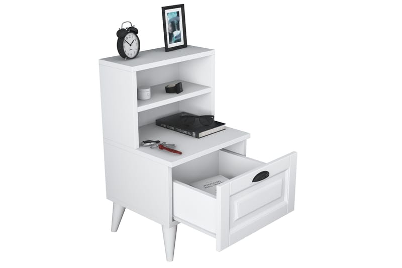 Eladia Sengebord 45 cm - Hvid - Møbler - Borde - Aflastningsbord - Sengebord