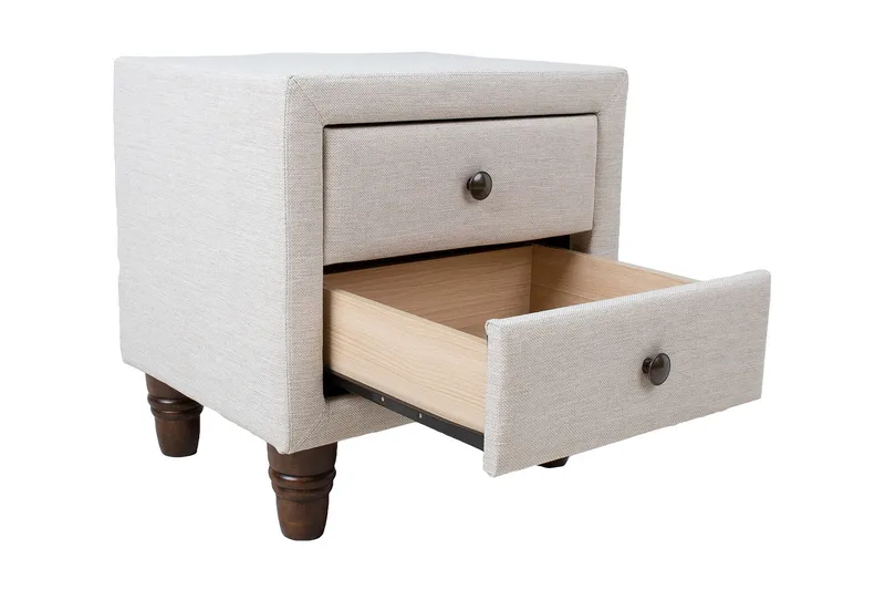 Emilia Sengebord Lys beige - Møbler - Borde - Aflastningsbord - Sengebord