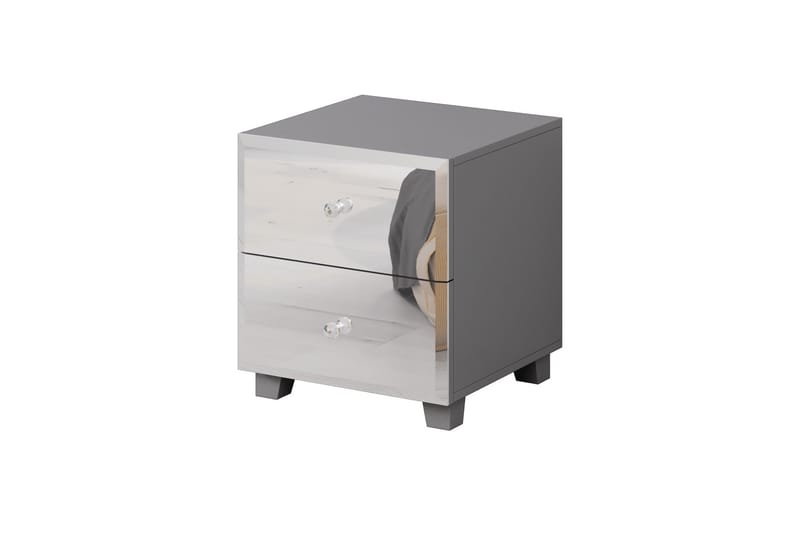 Eshton Sengebord 45x45 cm - Grå - Møbler - Borde - Aflastningsbord - Sengebord