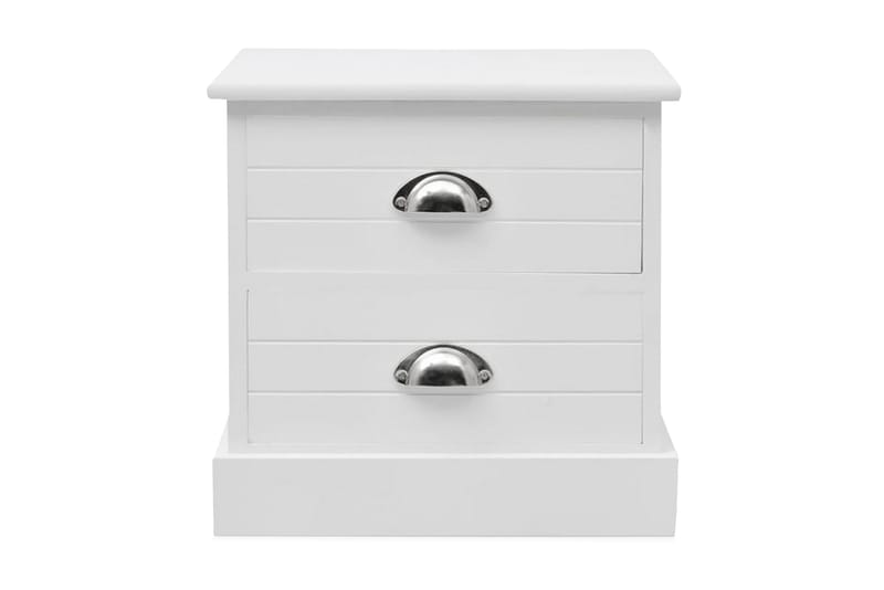 Fransk Sengebord 2 Stk Hvid - Hvid - Møbler - Borde - Aflastningsbord - Sengebord
