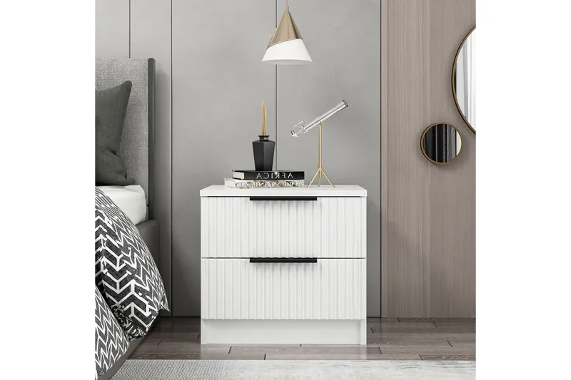 Fruitland Sengebord 54 cm - Hvid - Møbler - Borde - Aflastningsbord - Sengebord