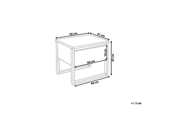 Giulia Sengebord 50 cm - Hvid - Møbler - Borde - Aflastningsbord - Sengebord