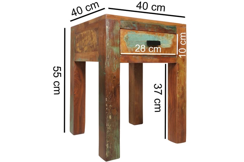 Haage sengebord 40 cm - Flerfarvet - Møbler - Borde - Aflastningsbord - Sengebord