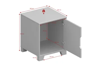 Haltekarr Sengebord 40 cm - Grå - Møbler - Borde - Aflastningsbord - Sengebord