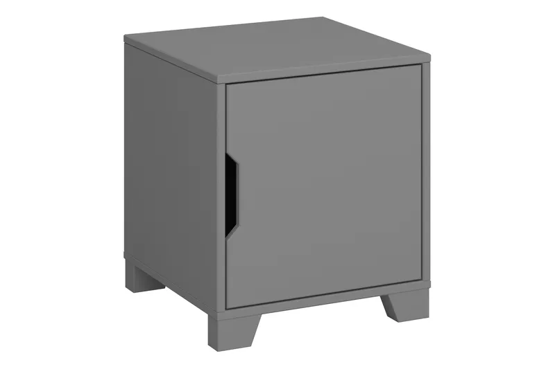 Haltekarr Sengebord med Opbevaring 40 cm i Eg - Grå - Møbler - Borde - Aflastningsbord - Sengebord